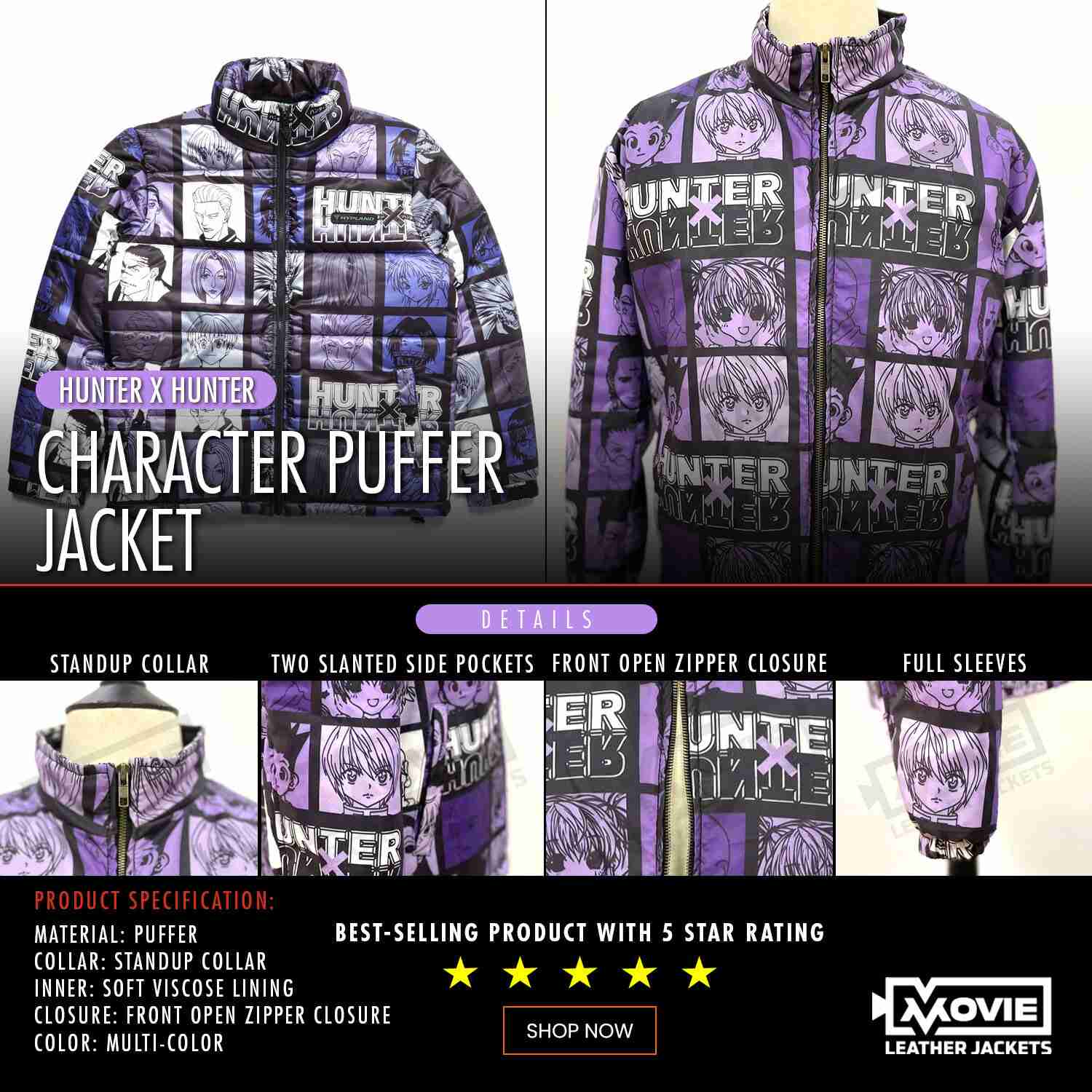 hunter x hunter jacket purple