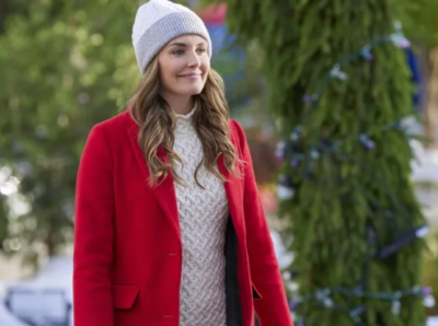 Making Christmas Taylor Cole Red Wool Coat