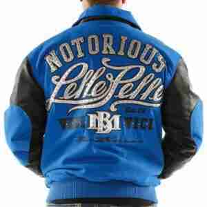 Pelle Pelle Blue and Black Varsity Jacket