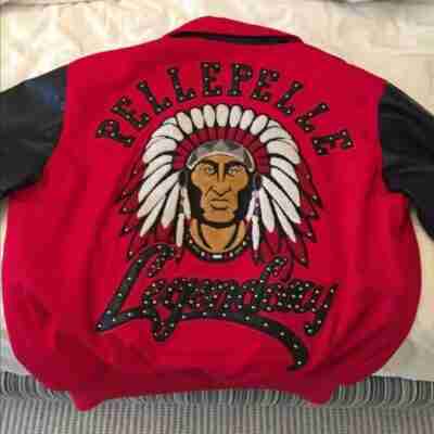 Pelle Pelle Indian Legendary Varsity Red Jacket