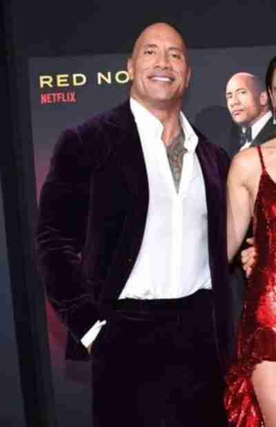 Red Notice Dwayne Douglas Johnson Velvet Blazer