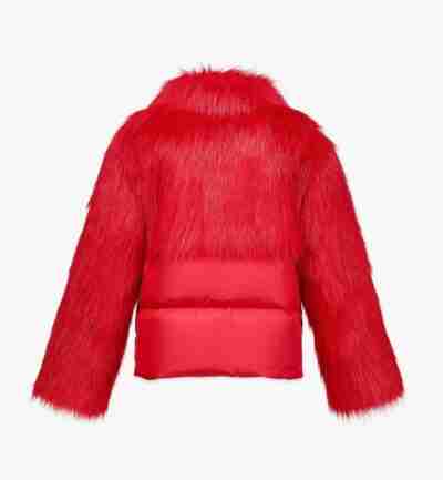 Women’s Faux Red Puffer Jacket