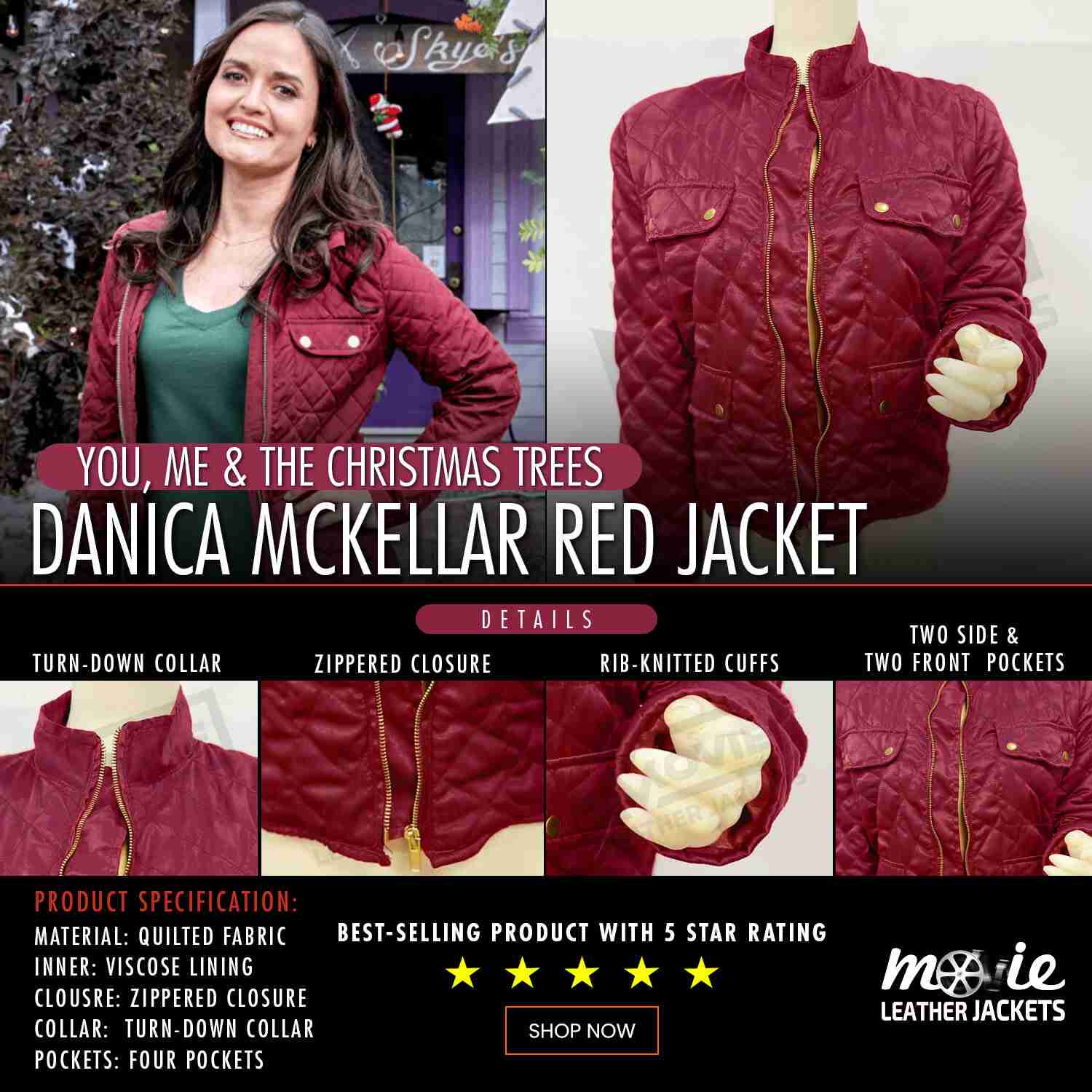 You, Me & The Christmas Trees Danica Mckellar Red Jacket