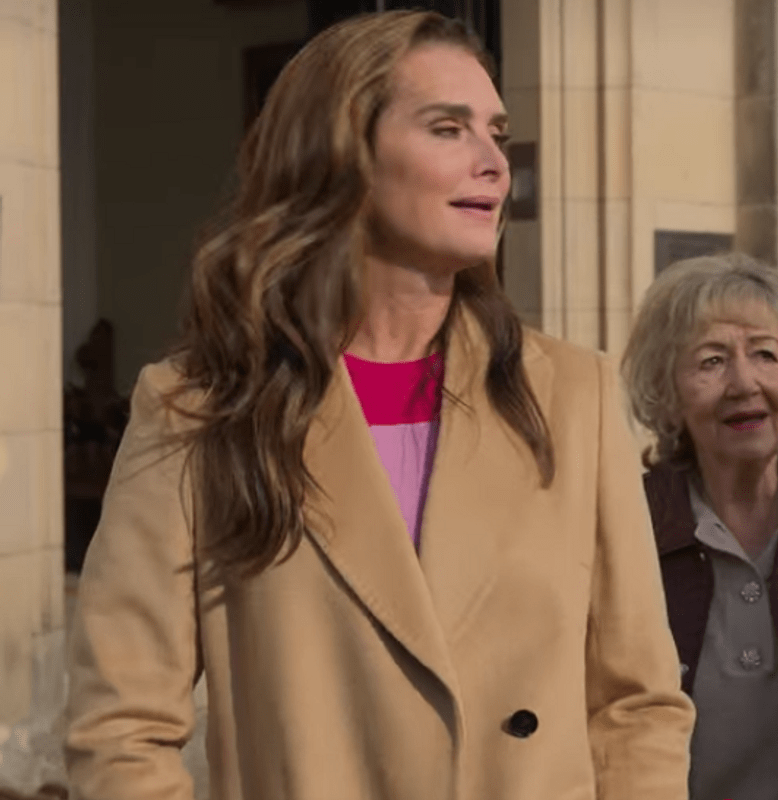 A Castle For Christmas 2021 Brooke Shields Brown Coat - MLJ