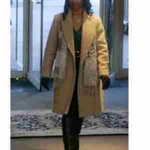 A Christmas Dance Reunion 2021 Monique Coleman White Trench Coat