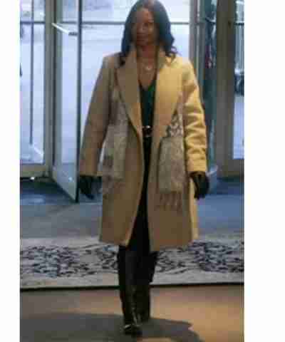 A Christmas Dance Reunion 2021 Monique Coleman White Trench Coat