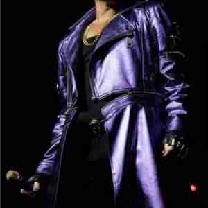 Adam Lambert Stylish Purple Trench Coat