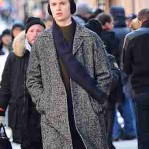 Ansel Elgort The Goldfinch Gray Trench Coat