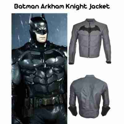 Batman Arkham Knight Game Batman Grey Leather Jacket