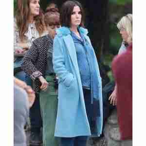 Bird Box Sandra Bullock Blue Coat