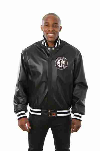 Brooklyn Nets Full Leather Black Jacket