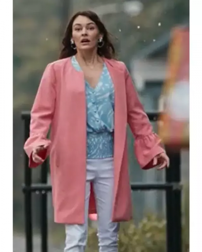 Cupid for Christmas Melanie Stone Pink Coat