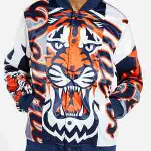 Detroit Tigers Mash Up Satin Jacket