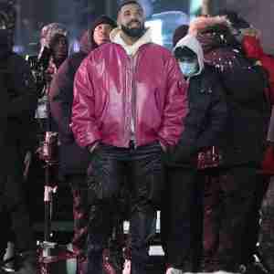 Drake Sleek Pink Leather Jacket