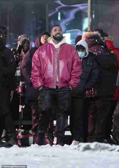 Drake Sleek Pink Leather Jacket