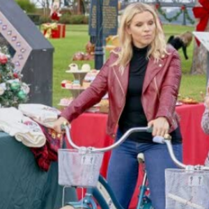 Every Time a Bell Rings Ali Liebert Red Leather Jacket