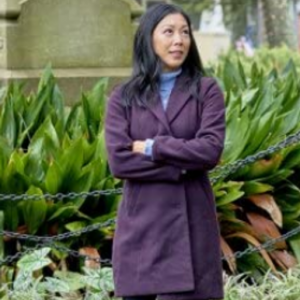 Every time A Bell Rings Brittany Ishibashi Purple Coat