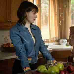 Evil Kristen Bouchard Blue Leather Jacket
