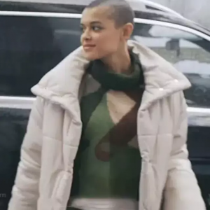 Gossip Girl Julien Calloway White Puffer Jacket