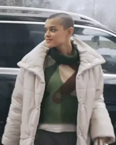 Gossip Girl Julien Calloway White Puffer Jacket
