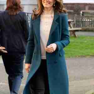 Kate Middleton Teal Trench Coat