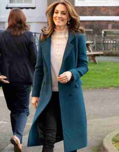 Kate Middleton Teal Trench Coat