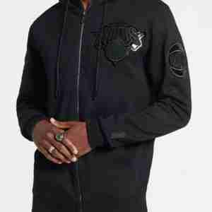 Knicks Triple Black Logo Hoodie
