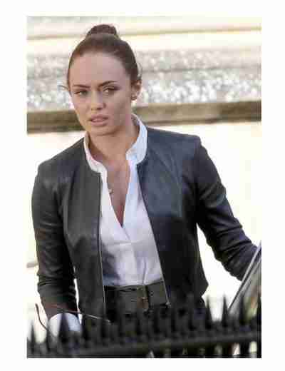 Laura Haddock Transformers 5 Black Leather Jacket