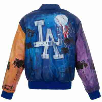 Los Angeles Dodgers Hand-Painted Leather Jacket