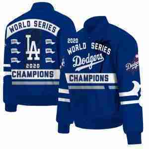 Los Angeles Dodgers JH Design 2020 World Series Champions Full-Snap Leather Jacket