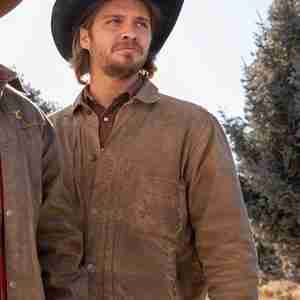 Luke Grimes Yellowstone Brown Leather Jacket