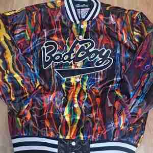 Mens Bad Boy Multi Satin Jacket