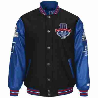 Men's Black New York Giants Varsity Jacket