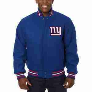 Men's Blue New York Giants Wool Jacket