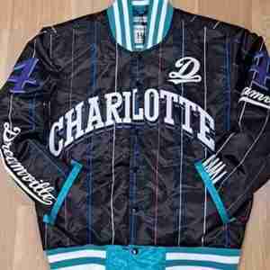 Mens Charlotte Satin Black Jacket