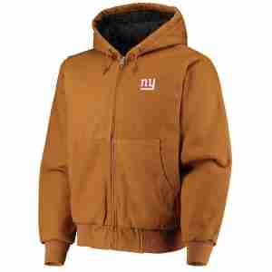 Men's New York Giants Cotton Brown Hoodie
