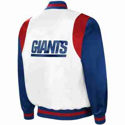 Men's New York Giants White Polyester Jacket