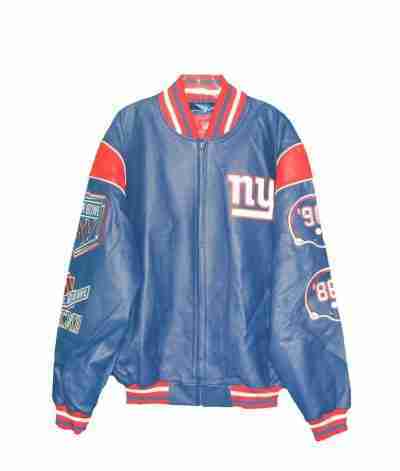 NFL New York Giants Leather Super Bowl Jacket
