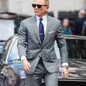 No Time To Die James Bond Glen Check Grey Suit