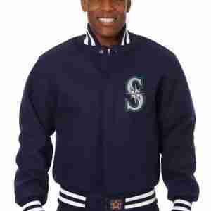 Seattle Mariners Navy Wool Jacket