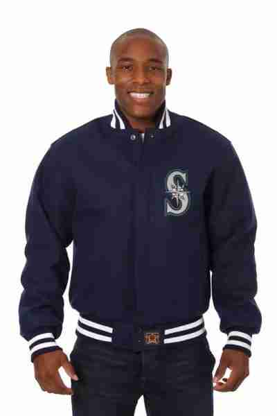 Seattle Mariners Navy Wool Jacket