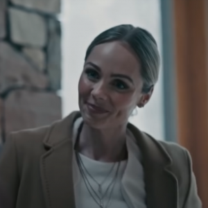 See For Me Laura Vandervoort Brown Long Coat