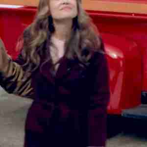 The Christmas Promise 2021 Torrey DeVitto Purple Coat