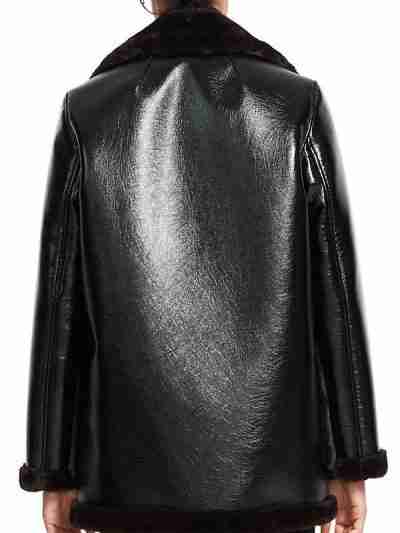 The Sex Lives of College Girls Leighton Murray Leather Coat With Fur