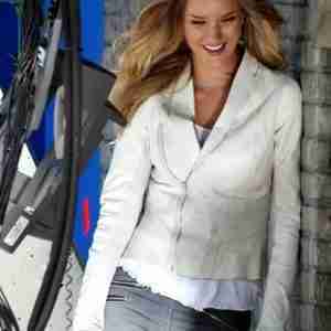 Transformers 3 Rosie Huntington Whiteley White Jacket
