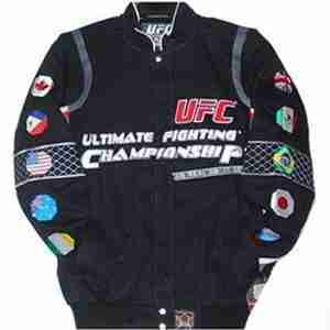 UFC Ultimate Fighting Championship Black Twill Jacket
