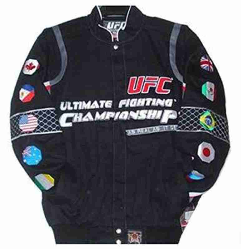 UFC Ultimate Fighting Championship Black Twill Jacket