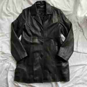 Vintage Pelle Black Leather Coat
