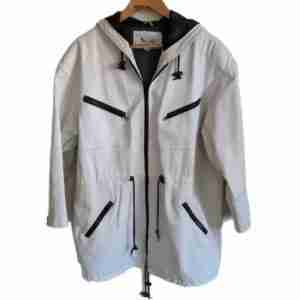 Vintage White Leather Jacket