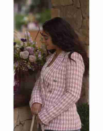 With Love 2021 Emeraude Toubia Tweed Blazer